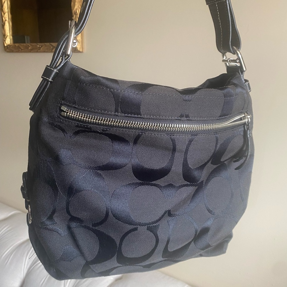 Slouchy black Coach shoulder bag